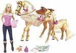 Barbie and Baby Tawny Horse With Baby Horse