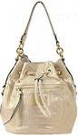 Coach Poppy Leather Shimmer Cinch Handbag