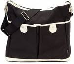 OiOi Black and White Two Pocket Hobo