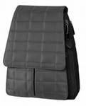 OiOi Black Large Square Quilt Backpack