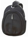 OiOi Black Rounded Backpack with Grey Interior