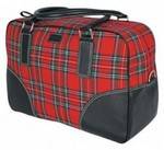 OiOi Red Plaid Tartan with Black Carry All