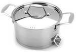 QingZhan Handles Compound Bottoms Stainless Steel Saucepans