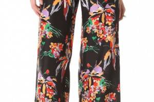 10 Crosby Derek Lam Floral Wide Leg Pants