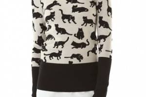 10 Crosby Derek Lam Kitty Print Sweater