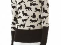 10 Crosby Derek Lam Kitty Print Sweater