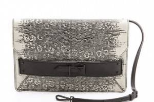 10 Crosby Derek Lam Lizard Print Folio Clutch