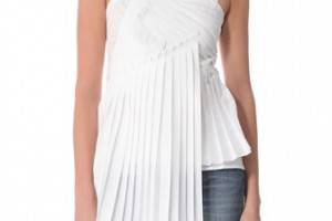 10 Crosby Derek Lam Poplin Pleated Tank