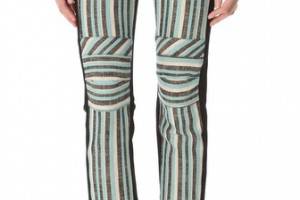 10 Crosby Derek Lam Three Tone Striped Pants