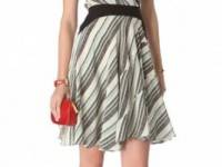 10 Crosby Derek Lam Tone Stripe Surplice Dress