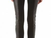 10 Crosby Derek Lam Wool Pants with Leather Panel