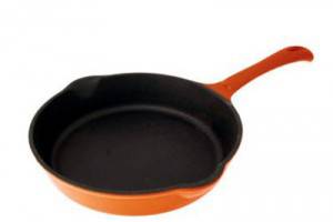 17CM CAST IRON FRY PAN - RED