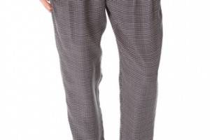 3.1 Phillip Lim Draped Pocket Check Trousers