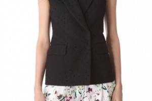 3.1 Phillip Lim Jacquard Dropped Collar Vest