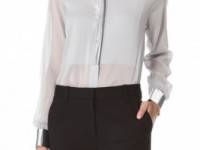 3.1 Phillip Lim Metallic Bib Blouse