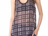 3.1 Phillip Lim Napped Plaid Combo Tank