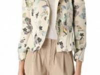 3.1 Phillip Lim Scrapbook Floral Corded Moto Jacket