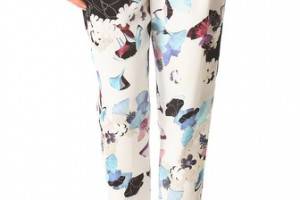 3.1 Phillip Lim Scrapbook Floral Draped Trousers