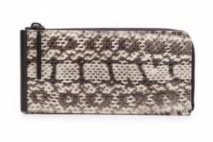 3.1 Phillip Lim Snakeskin Continental Zip Wallet