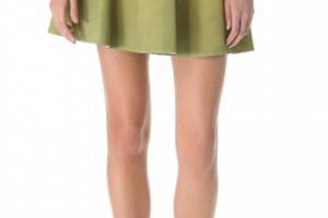 3.1 Phillip Lim Suede Flared Skirt