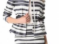 3.1 Phillip Lim Zip Stripe Peplum Jacket