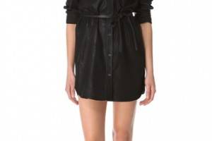 7 For All Mankind Coated Denim Shirtdress