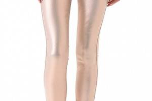 7 For All Mankind Coated Skinny Jeans in Liquid Metallic