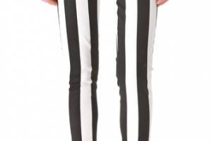 7 For All Mankind Coated Striped Cigarette Jeans