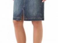 Acquaverde Denim Pencil Skirt