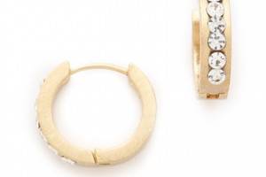 Adia Kibur Small Matte Hoop Earrings