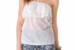 AG Adriano Goldschmied Elise Ruffle Halter Top