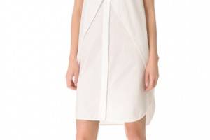 Alexander Wang Layered Shirtdress with Cutouts