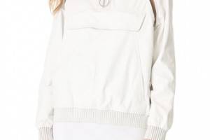 Alexander Wang Leather Hooded Fishline Pullover