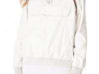 Alexander Wang Leather Hooded Fishline Pullover