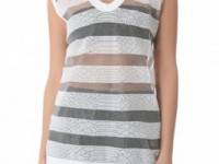 Alexander Wang Snakeskin Sheer Sweater Tank