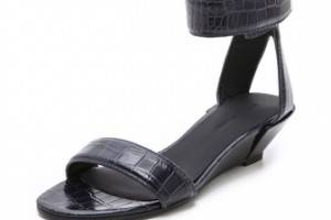 Alexander Wang Vika Croc Wedge Sandals