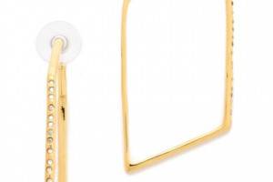 Alexis Bittar New Wave Angled Hoop Earrings