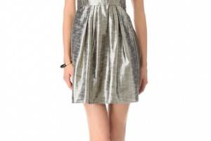 alice + olivia Ashley Metallic Dress