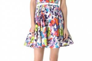 alice + olivia Brittlyn Floral Halter Dress
