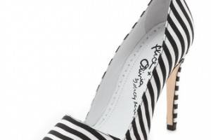 alice + olivia Dina Striped Pumps