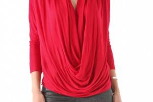 alice + olivia Draped Slouchy Tee