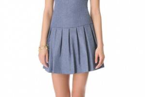 alice + olivia Drop Waist Chambray Dress