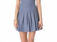 alice + olivia Drop Waist Chambray Dress