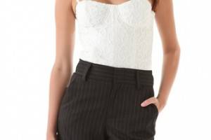 alice + olivia Etta Lace Bustier Top