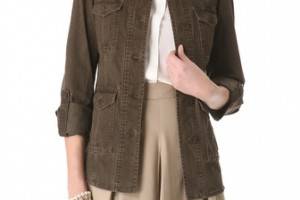 alice + olivia Farlie Military Shirt Jacket