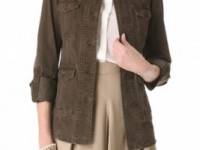 alice + olivia Farlie Military Shirt Jacket