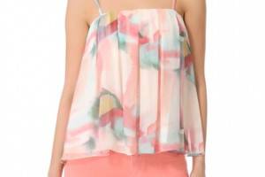 alice + olivia Flowy Printed Tank