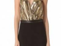 alice + olivia Metallic Ballerina Bodysuit