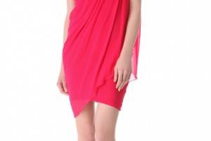 alice + olivia One Shoulder Draped Dress