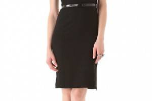 alice + olivia Osie Dress with Leather Collar